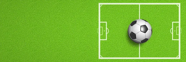 Campo Calcio Vista Flat Lay — Foto Stock