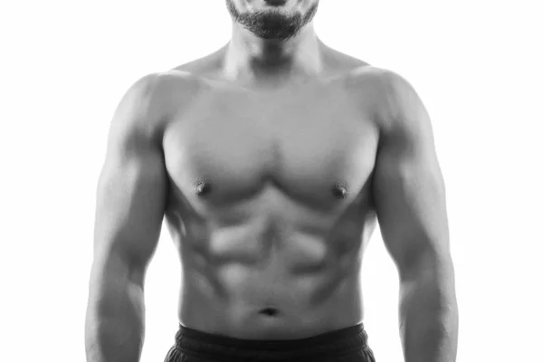 Hombre Fuerte Forma Blanco Negro — Foto de Stock