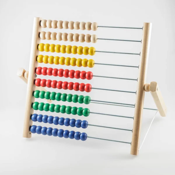 Colorful abacus isolated on white background