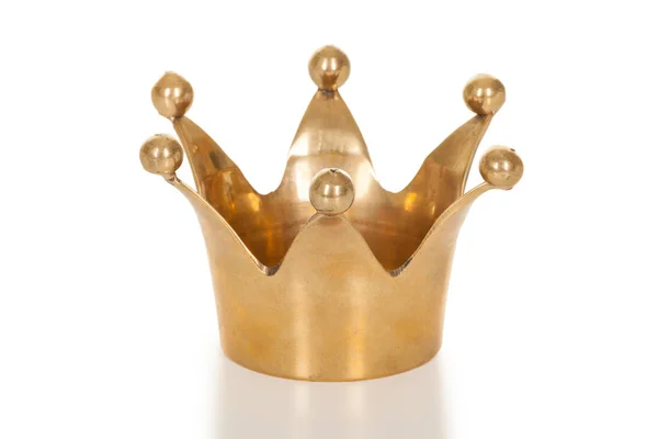 Königliche Goldene Krone Isoliert Auf Weißem Hintergrund — Stockfoto
