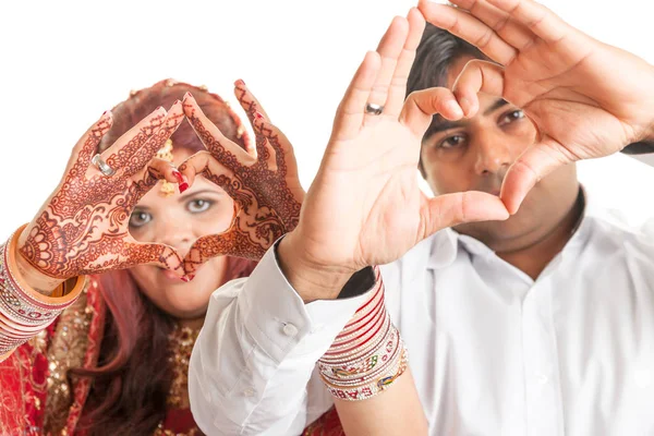 Indisches Hochzeitspaar Traditioneller Kleidung — Stockfoto