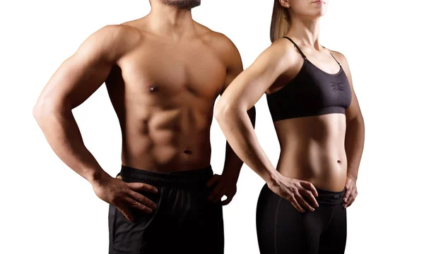 Creating Perfect Male Female Upper Body Concept — Stock Photo, Image