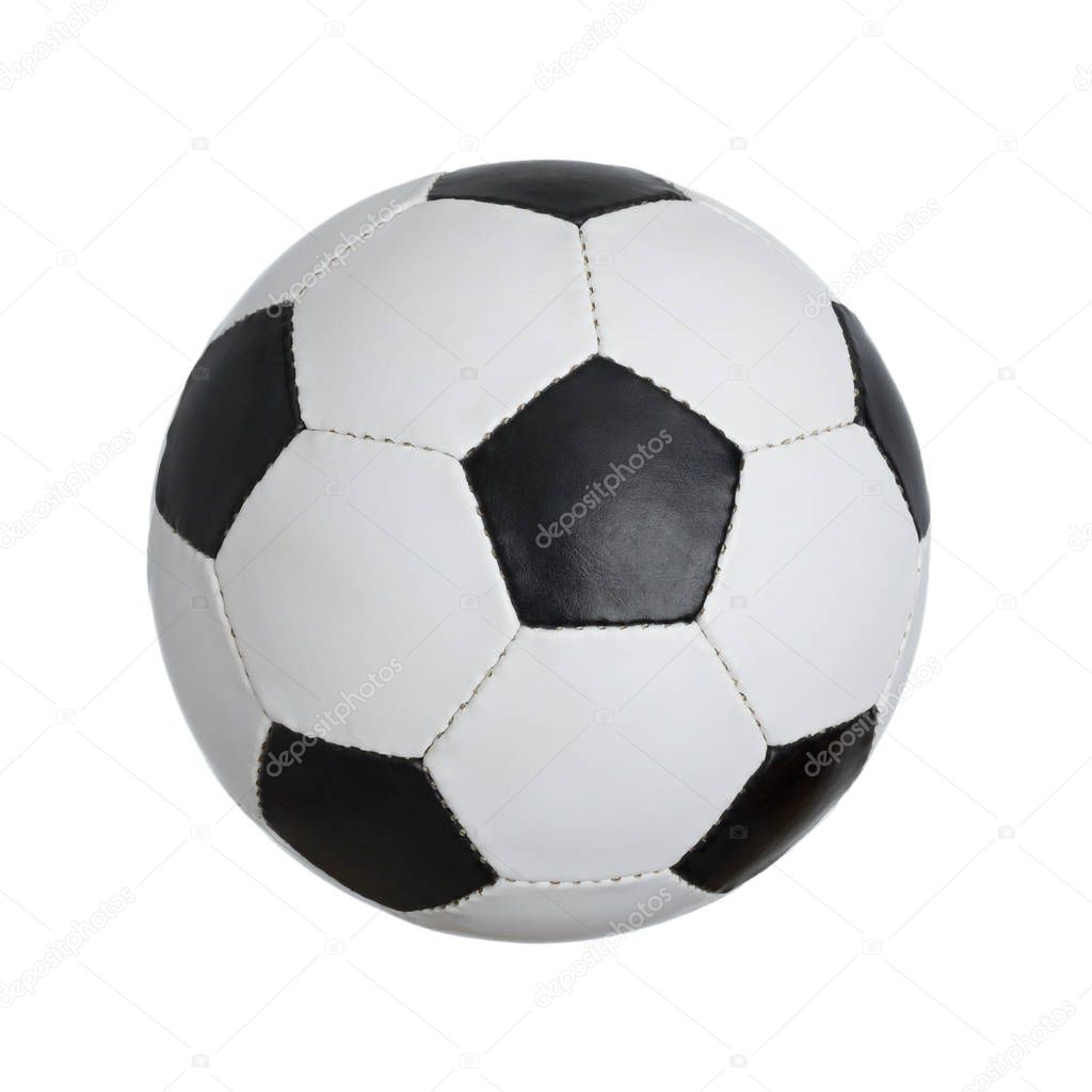 Classic soccerball isolated on white background