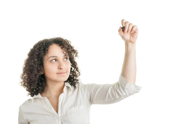 Retrato Uma Bela Jovem Mulher — Fotografia de Stock