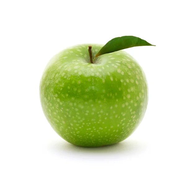 Green Apple Isolated White Background — Stock Photo, Image