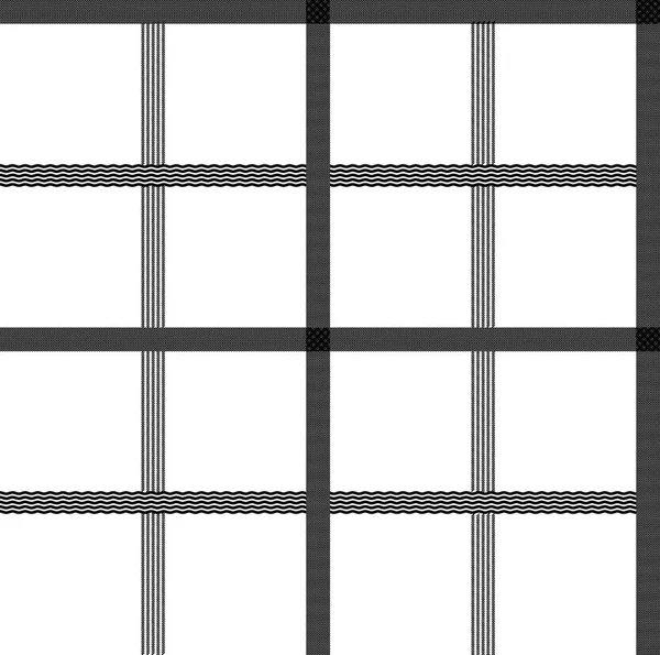 Siyah beyaz kare kumaş doku seamless modeli. Vektör çizim.