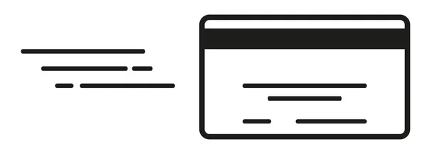 Kreditkarte Online Zahlung Symbol Vektorillustration — Stockvektor