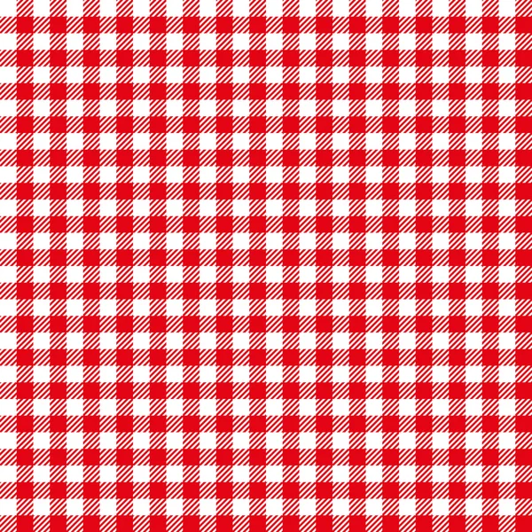 Tablecloth Classic Red Checkered Kitchen Picnic Table Seamless Pattern Vector — Stock Vector