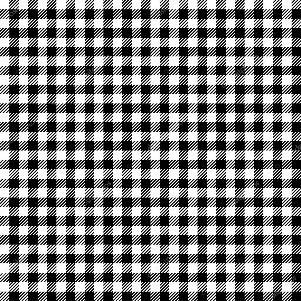 Tablecloth for classic black checkered kitchen or picnic table,seamless,pattern.Vector illustrator.