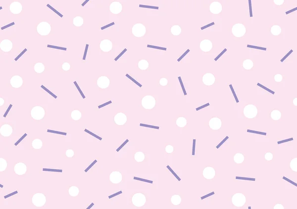ラインとポイントのシームレスなパターン ピンクの背景 ベクターイラスト — ストックベクタ