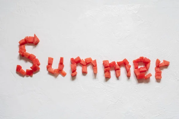 Sliced watermelon on white background. Summer concept. — Stock Photo, Image