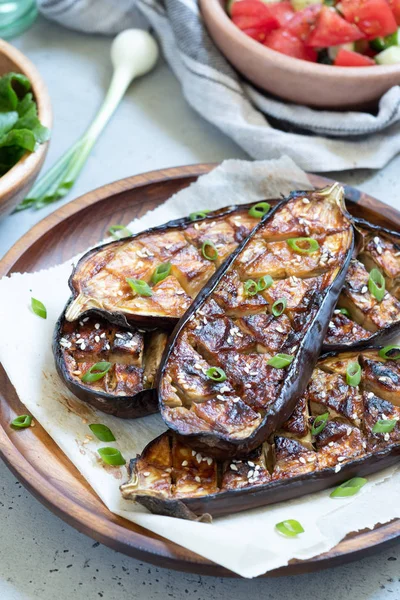 Gegrilde aubergines met Miso glazuur, nasu dengaku — Stockfoto