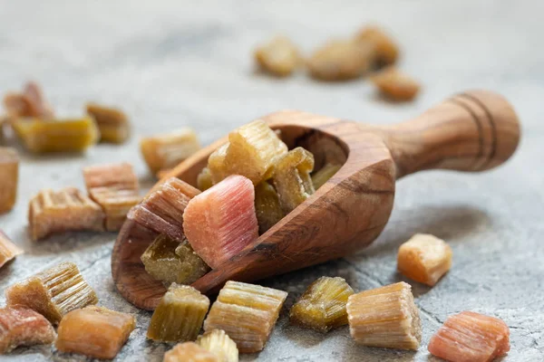 Frutos confitados de ruibarbo seco —  Fotos de Stock