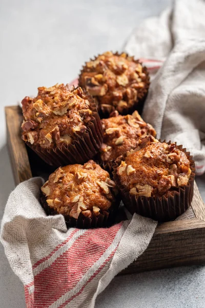 Muffins μπανανών ψωμί παξιμάδι — Φωτογραφία Αρχείου