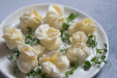 Krem peynir, sarımsak ve otlar ile doldurulmuş peynir şal