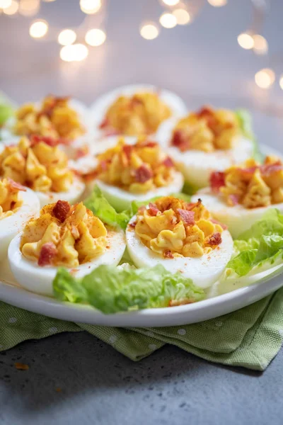 Deviled Eggs with Paprika — Stock Photo, Image