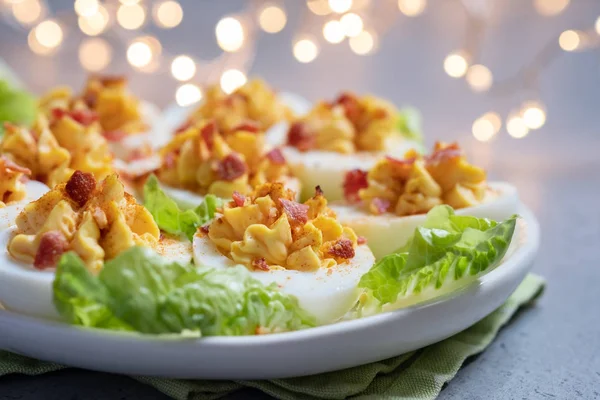 Verdorbene Eier mit Paprika — Stockfoto