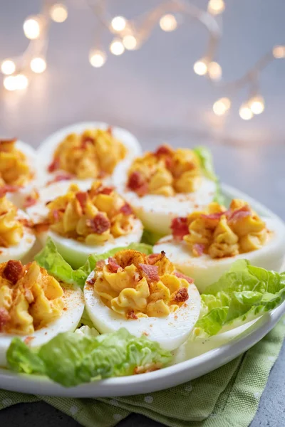 Deviled Eggs with Paprika — Stock Photo, Image