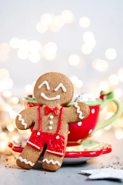 Feliz biscoito de gengibre homem — Fotografia de Stock