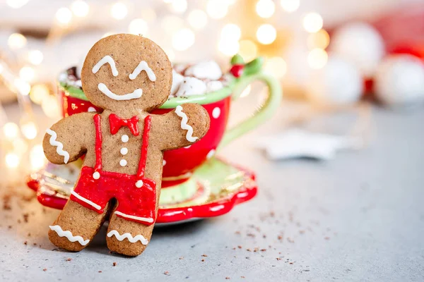 Happy perník cookie muž — Stock fotografie