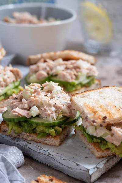 Healthy Tuna Sandwich — Stock Photo, Image