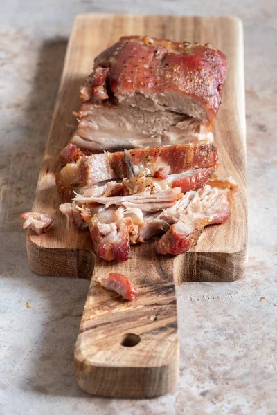 Baked carameled pork belly — Stock Photo, Image