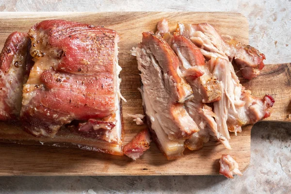 Baked carameled pork belly — Stock Photo, Image