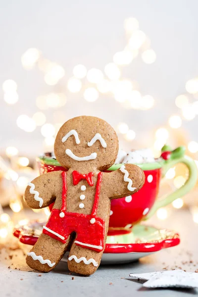 Feliz biscoito de gengibre homem — Fotografia de Stock