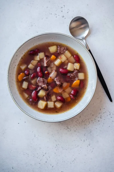 Bean soup in bowl — Stock Photo, Image