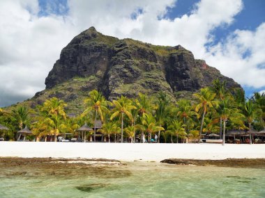Mauritius Adası. Tropikal egzotik plaj