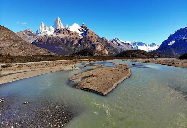 Patagonië Bergen Landschap Uitzicht Van Boven — Stockfoto