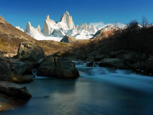 Fitz Roy Peak Montagne Della Patagonia Argentina — Foto Stock