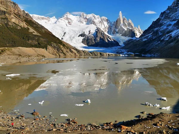 Cerro Torre Geweldige Bergen Patagonië Argentinië — Stockfoto