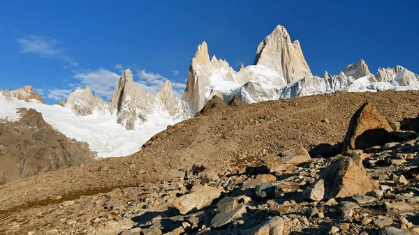 Otoño Las Montañas Salvajes Patagonia Argentina Famoso Monte Fitz Roy —  Fotos de Stock