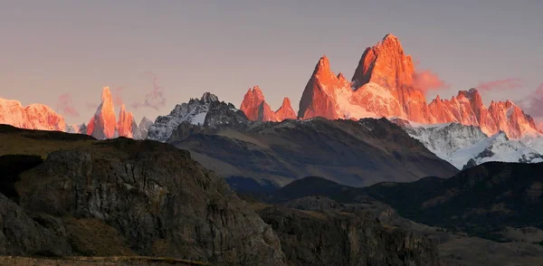 Autunno Sulle Montagne Selvagge Della Patagonia Argentina Famoso Monte Fitz — Foto Stock