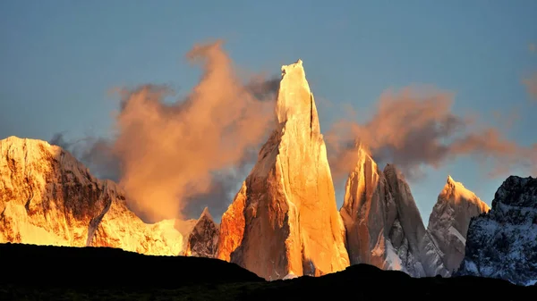 Patagônia Argentina Incrível Cerro Torre Montanha — Fotografia de Stock