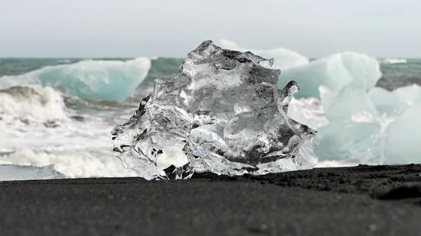 Jégkristály Jéghegyek Izlandon — Stock Fotó