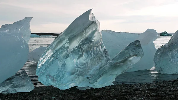 Icebergs Cristal Glace Islande — Photo