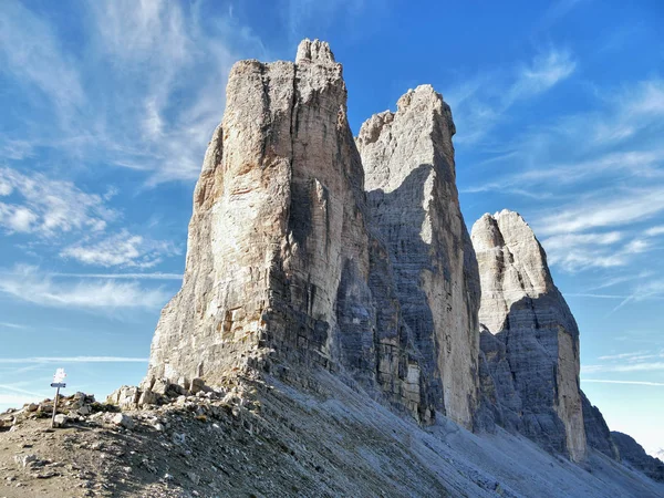 Tre Cime Lavarado Dolomites Italia — стокове фото