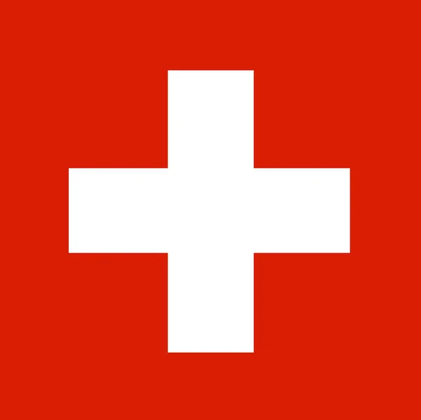 Schweiz Nationella Flagga — Stockfoto