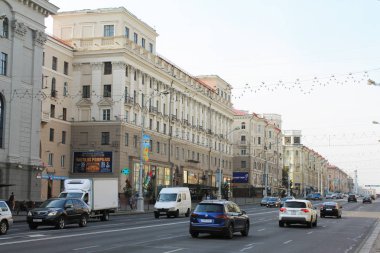 Rusya'nın başkenti. -Minsk şehir. Bağımsızlık Meydanı görünümü 3