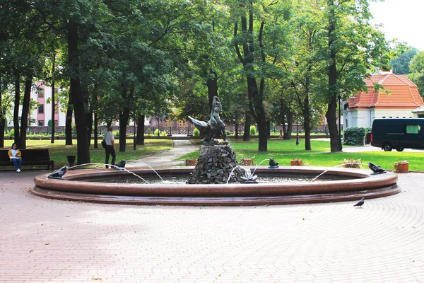 Hoofdstad Van Republiek Belarus Minsk Stad Zavod Vierkant Vvew — Stockfoto