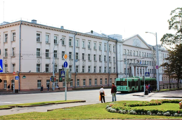 Capital República Bielorrússia Cidade Minsk Universidade Sverdlova Street — Fotografia de Stock