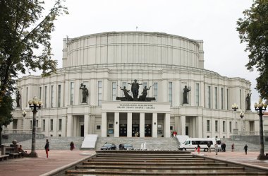 Rusya Minsk başkentidir. Ulusal Opera Binası.