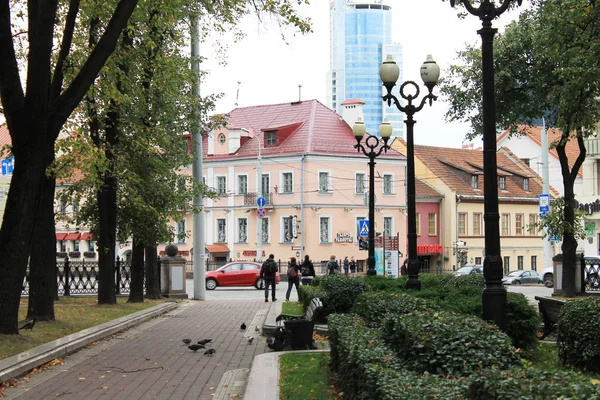 Vitrysslands Huvudstad Minsk Utsikt Över Trinity Förorten — Stockfoto