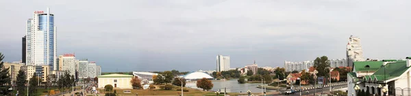 Capital Republic Belarus Minsk View River Svisloch District Trinity Suburb — Stock Photo, Image