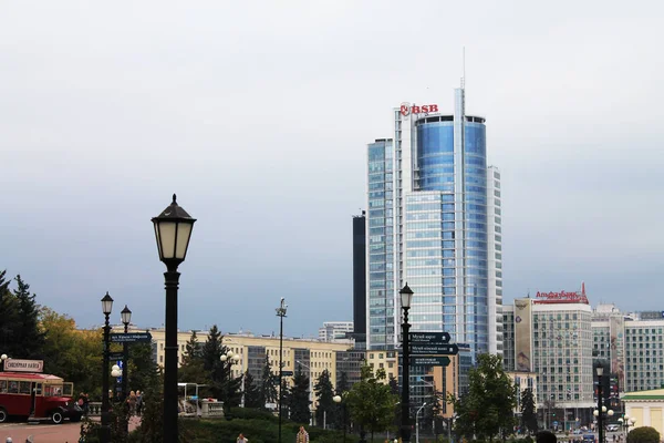 Hlavní Město Běloruské Republiky Město Minsk Prospect Pobediteley Pohled — Stock fotografie
