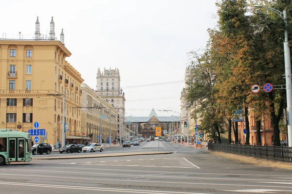 ベラルーシ共和国の首都はミンスクです Kirova 駅の表示 — ストック写真