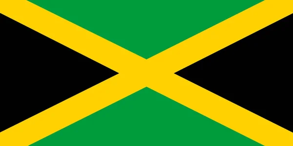 National Flag Jamaica — Stock Photo, Image