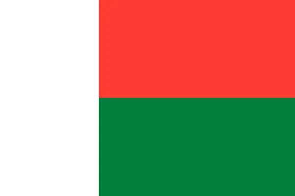 National Flag Madagascar — Stock Photo, Image